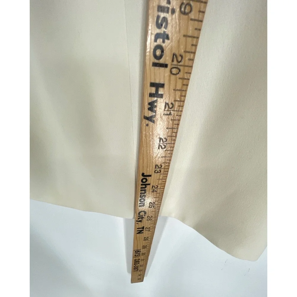 Le Suit Women 2pc Blazer 18W‎ Shell 20W Set Career Cream Collarless Open Front